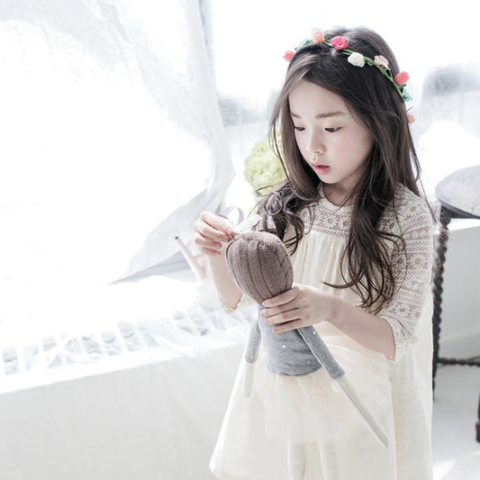 Girls' Korean Style Lace Dress