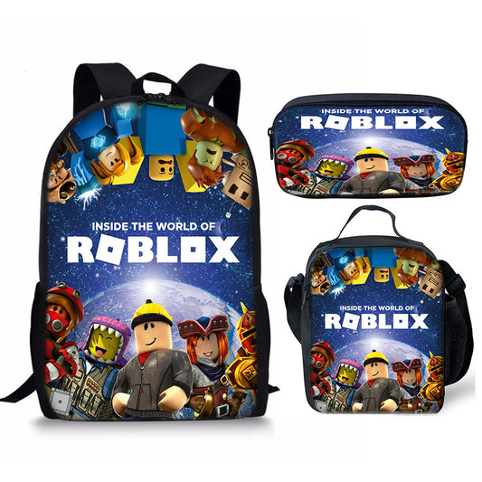 Roblox Children's Backpack Three-Piece Set