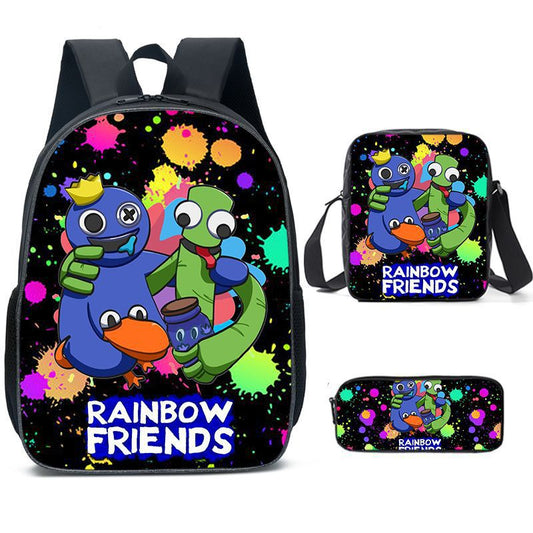 Rainbow Friends Children's Backpack Three-Piece Set