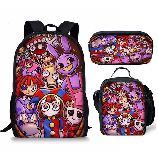 THE AMAZING DIGITAL CIRCUS Children's Backpack Three-Piece Set