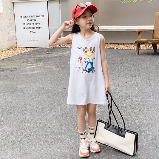 sleeveless dress with a 'You Got This' print