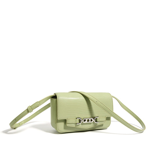 Lizard Pattern Genuine Leather Crossbody Bag