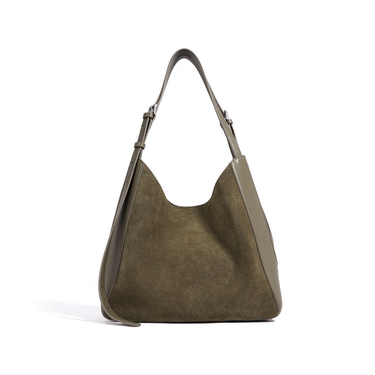Minimalist Frosted Genuine Leather Underarm Bag