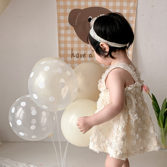 Baby Girl Tulle Onesie Dress with Headband