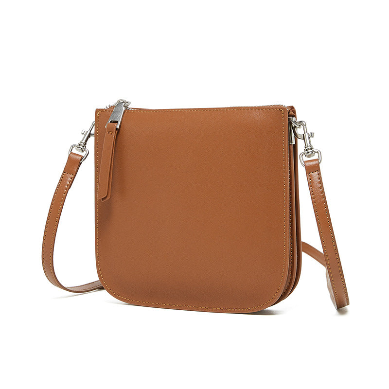 Versatile Genuine Leather Bucket Mobile Bag