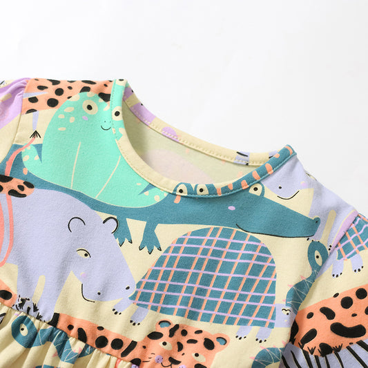 Casual Short Sleeves Girls' Princess Dress