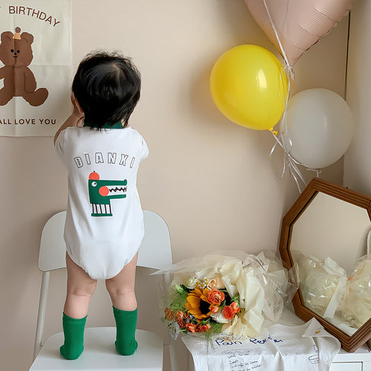 Baby Boy Cartoon Polo Shirt Onesie