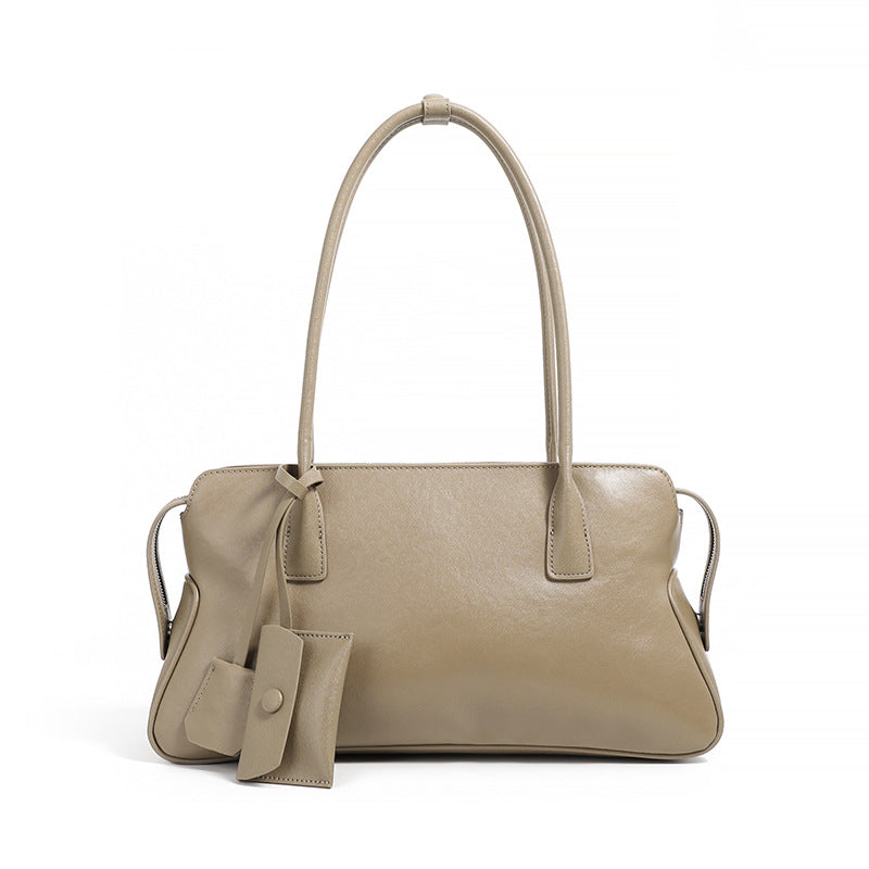 Retro Trendy Genuine Leather Pillow Bag