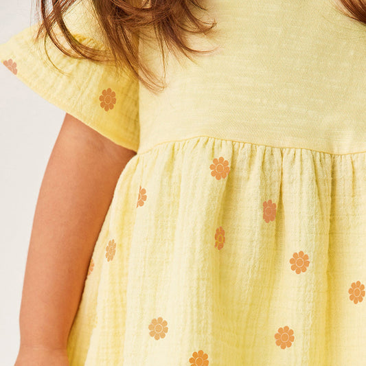 Floral Girls' Princess Dress Leggings Two-piece Set