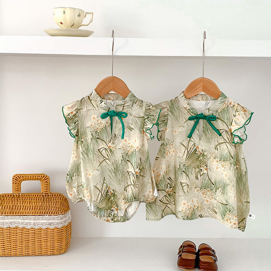 Baby Girl Chinese Style Onesie/Dress