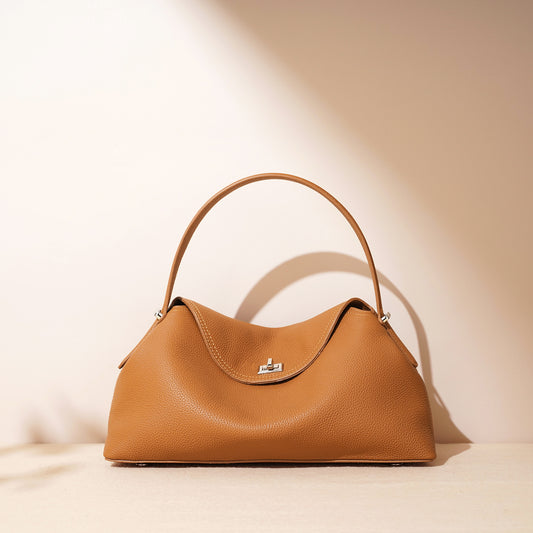 Luxe Genuine Leather Convertible Shoulder Bag