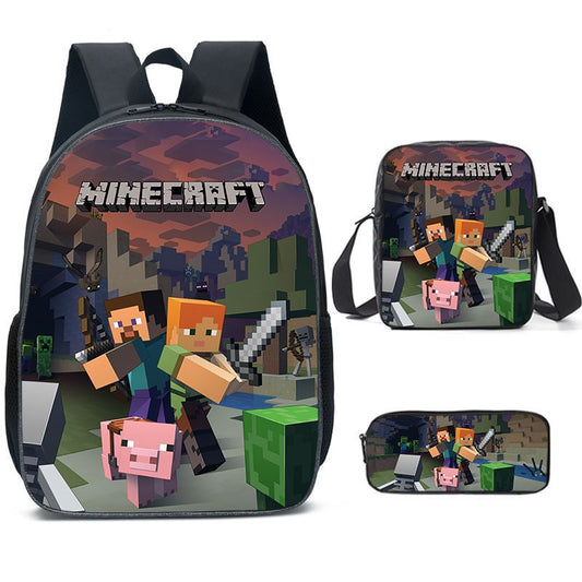 MINECRAFT Children's Backpack Three-Piece Set