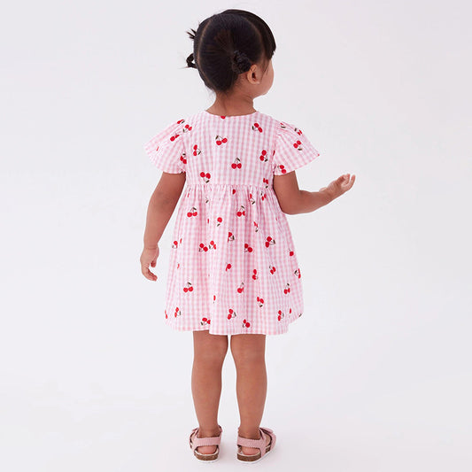 Girls' Cherry Pure Cotton Princess Dress