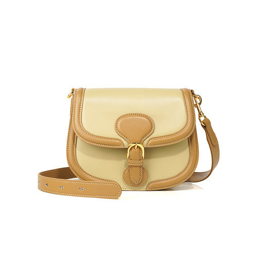 Niche Saddle Genuine Leather Crossbody Bag