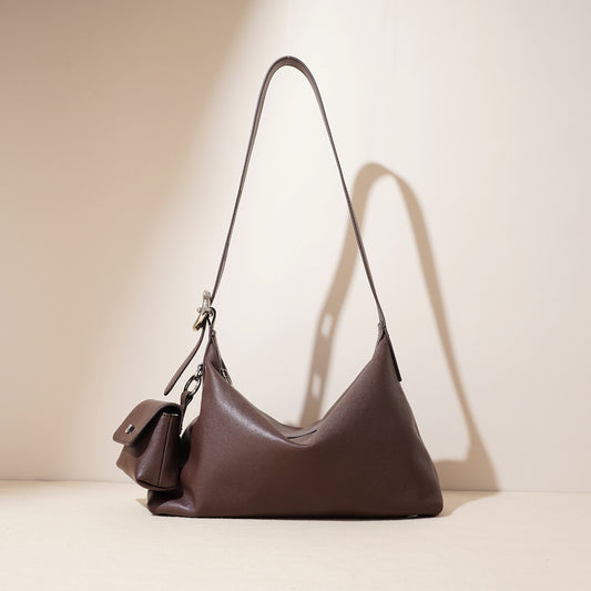 Retro Lazy-Style Genuine Leather Commuter Bag