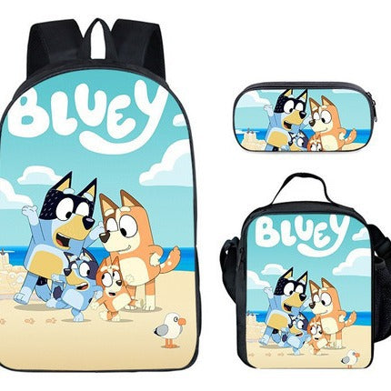 Bluey Children's Backpack Three-Piece Set