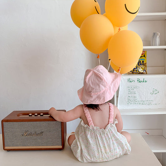 Baby Girl Floral Romper with Hat