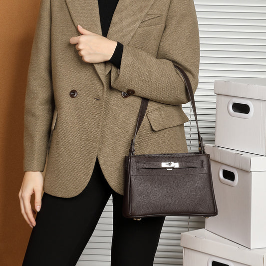 Genuine Leather Kelly Small Square Bag