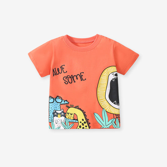 Cartoon Kids Unisex Short Sleeve T-shirt