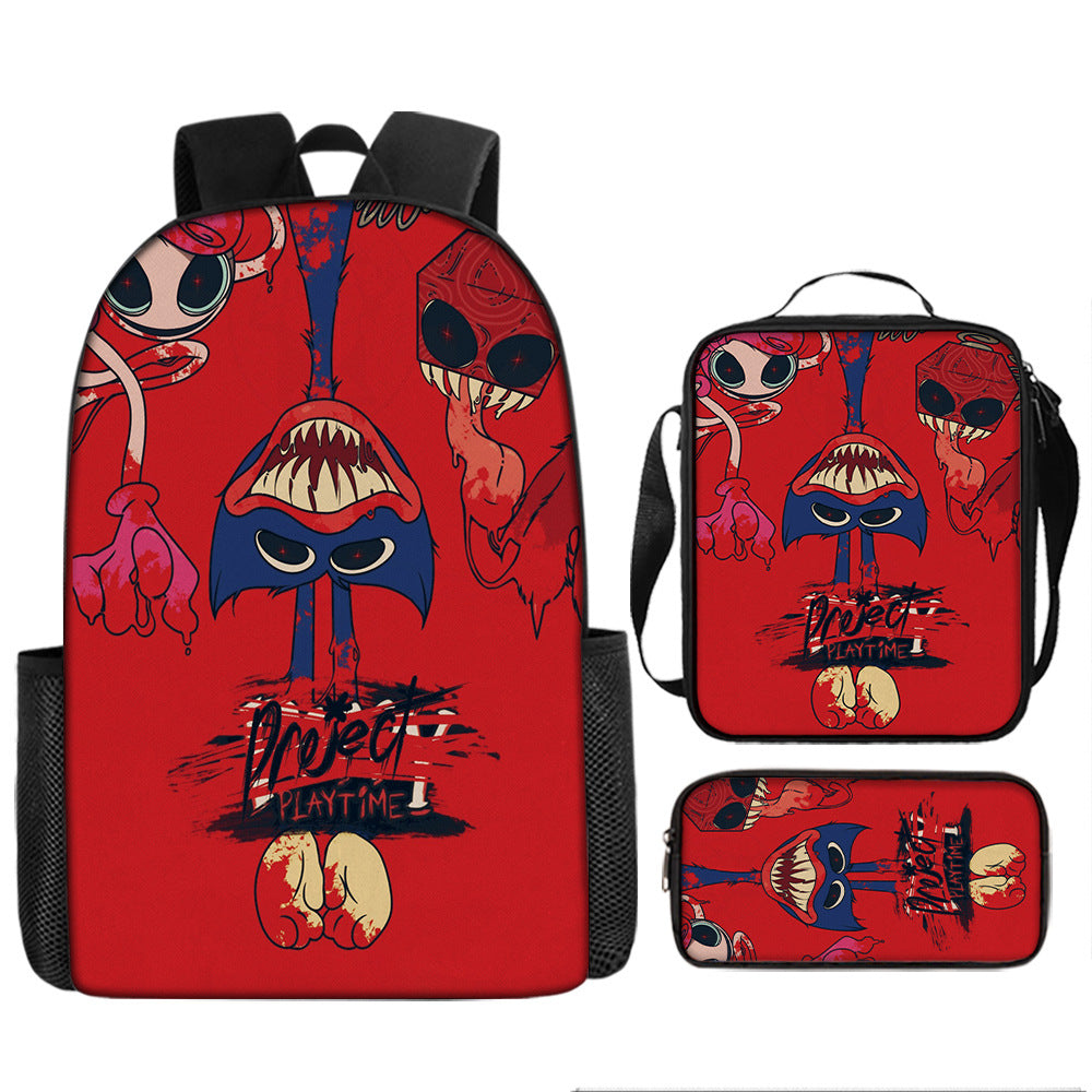 Poppy Playtime Children's Backpack Three-Piece Set