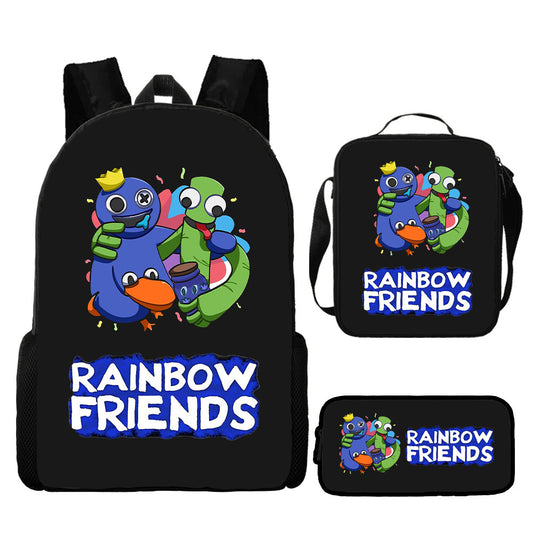 Rainbow Friends Children's Backpack Three-Piece Set
