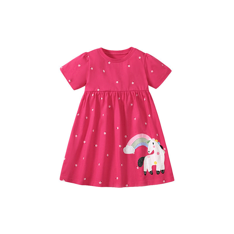 Short Sleeve Cartoon Princess Dress