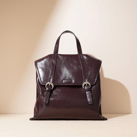 Luxe Genuine Leather Backpack & Handbag Combo