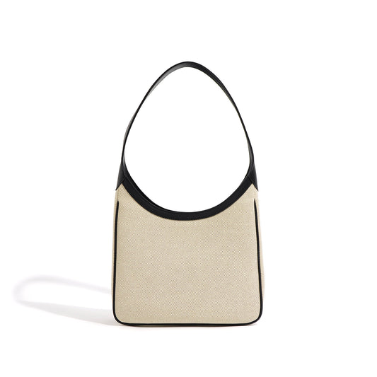 Patchwork Genuine Leather Bucket Crossbody Bag