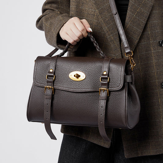 Genuine Leather Mailman Shoulder Bag