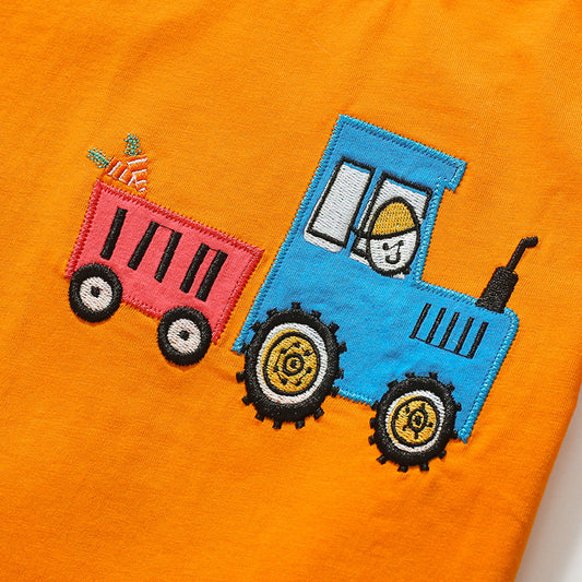 Short Sleeve Cartoon Boys' Cotton T-shirt