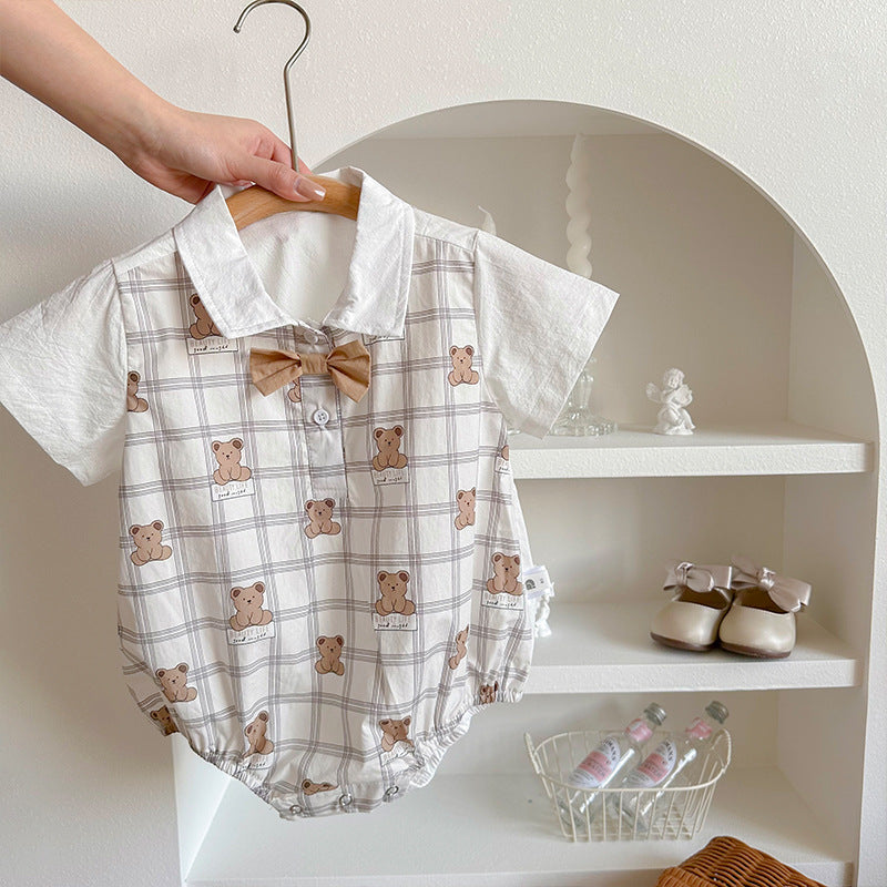 Baby Boy Cartoon Bear Onesie