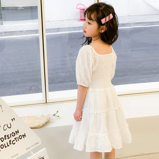 Girls' Korean Style Lace Princess Dress