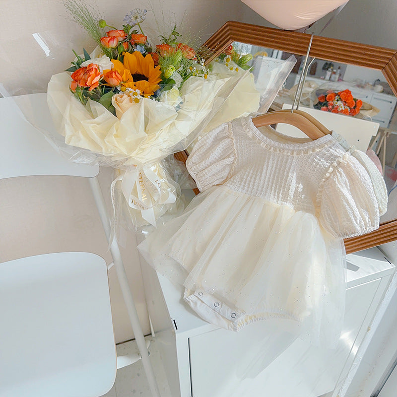 女婴薄纱连体衣