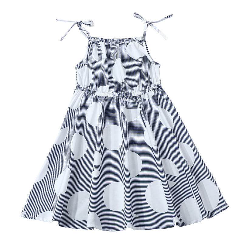 Girls' Korean Style Polka Dot Dress