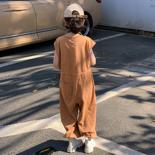 girl in one piece brown set