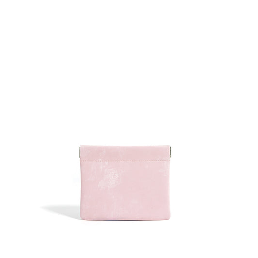 Satin & Genuine Leather Mini Coin Pickup Bag