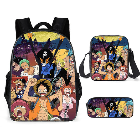 One Piece Children's Backpack Three-Piece Set