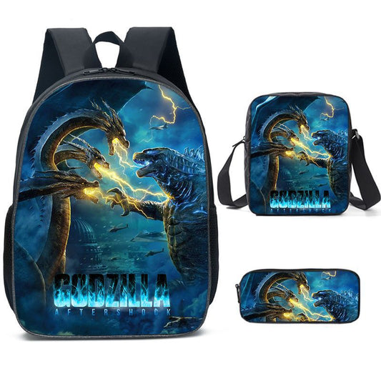 Godzilla Children's Backpack Three-Piece Set