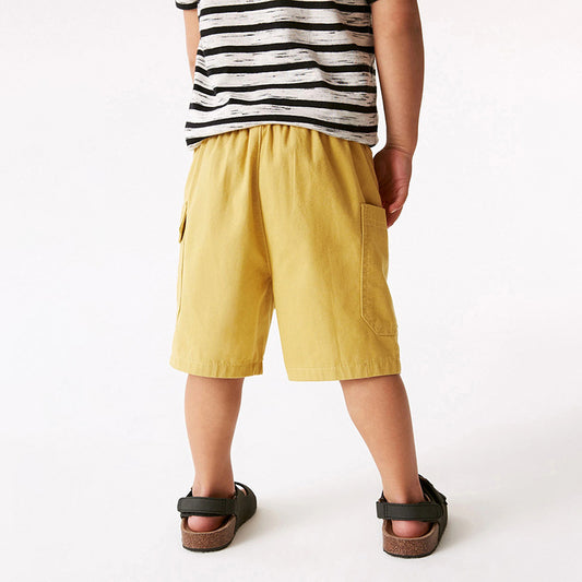 Solid Color Boys' Cargo Shorts