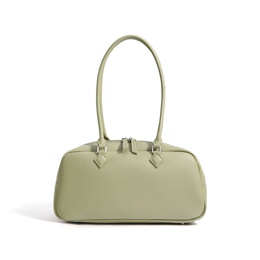 Macaron Genuine Leather Bowling Commuter Bag