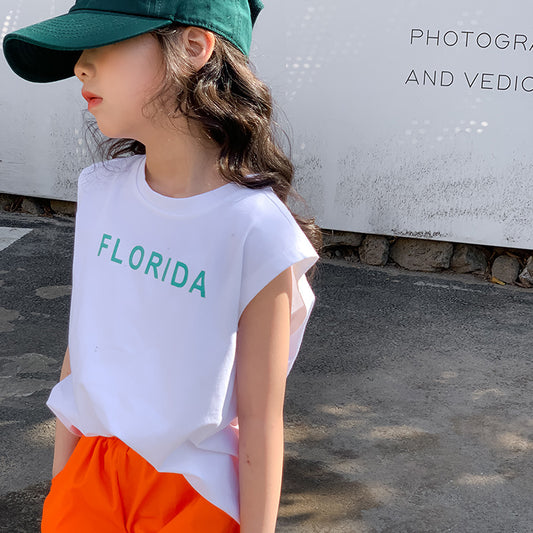 Girls' Chic Top and Shorts Two Pieces Set