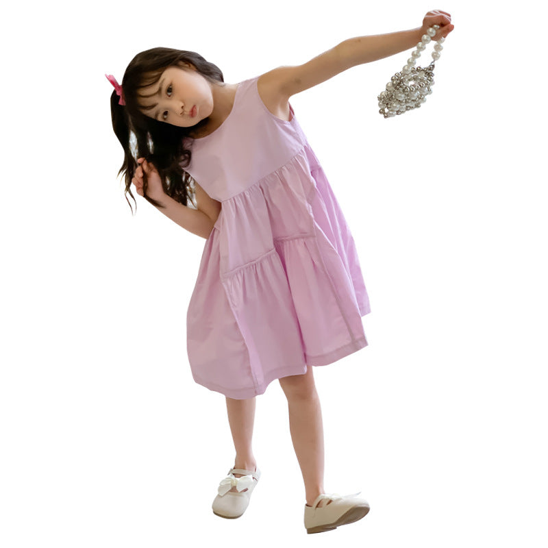 Girls' Korean Style Cake Dress