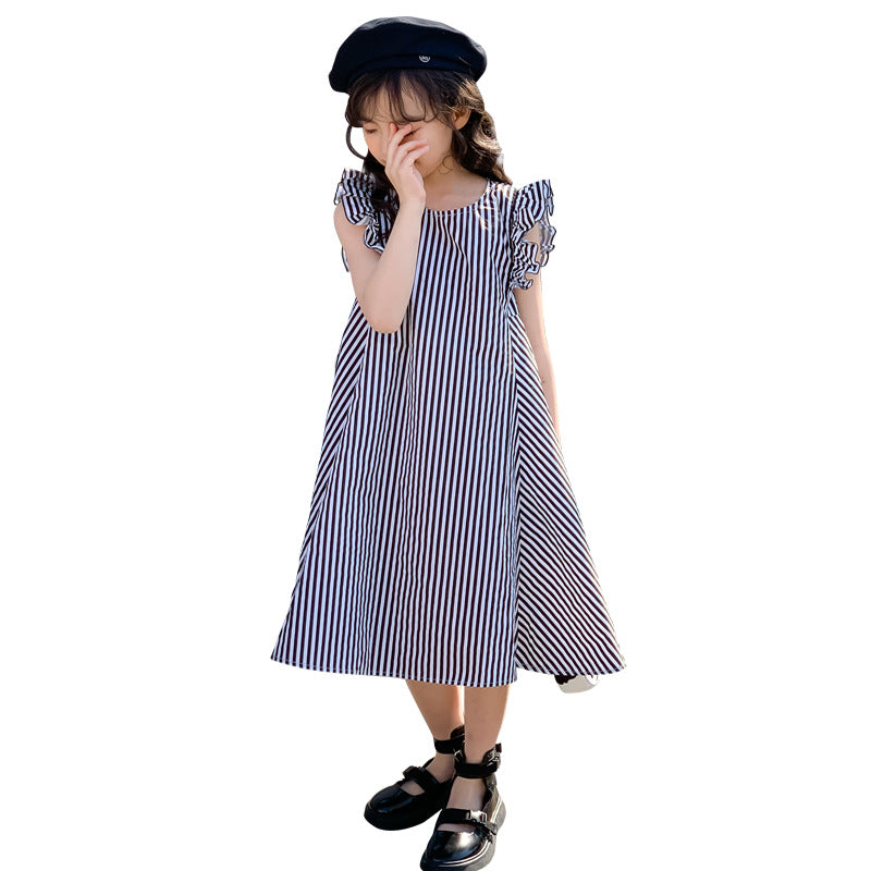 Girls' Korean Style Flying Sleeves Princess Dress