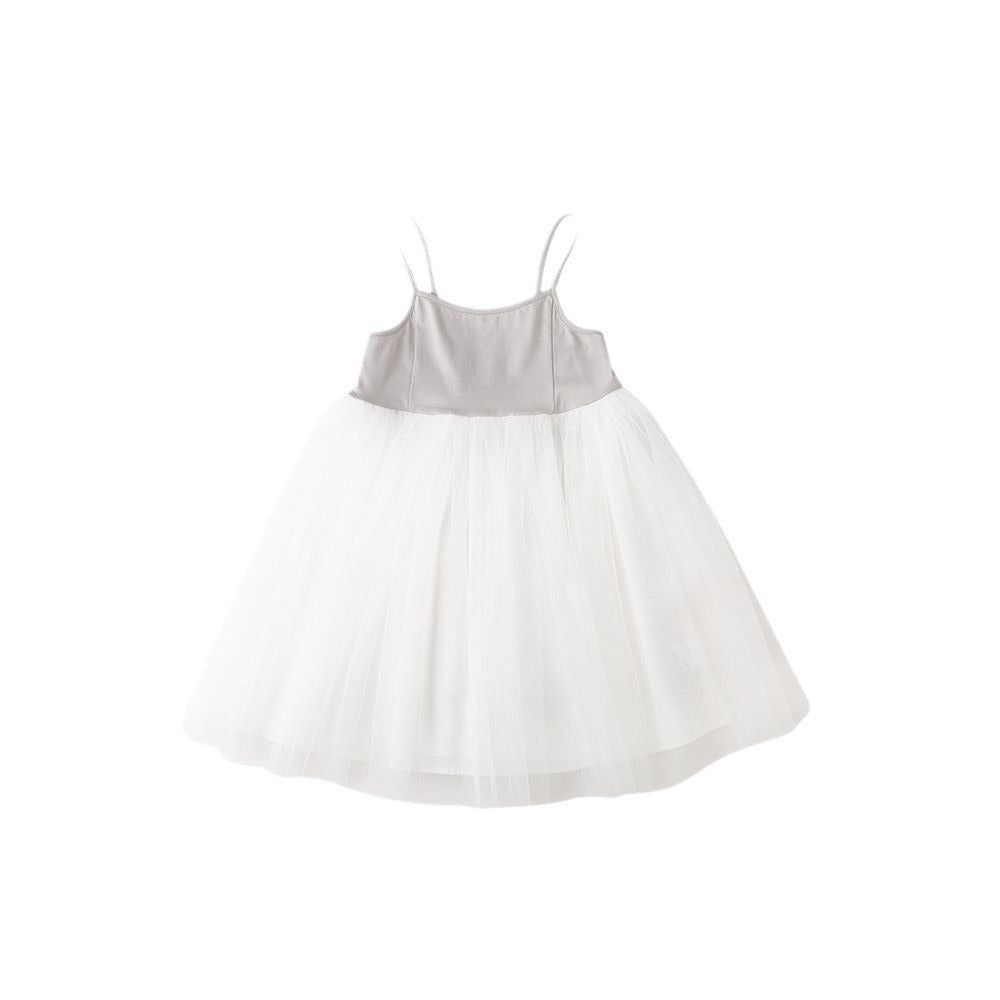 Girls' Spaghetti Strap Vest Lace Puff Skirt Princess Dress