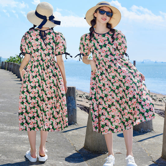 Girls' Floral Beach Dress