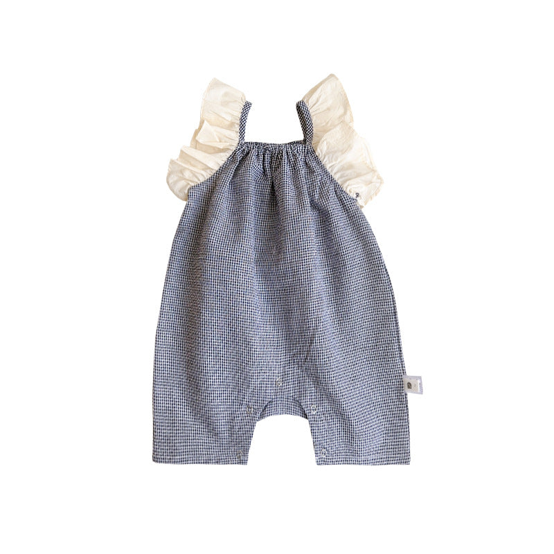 Baby Girl Plaid Romper