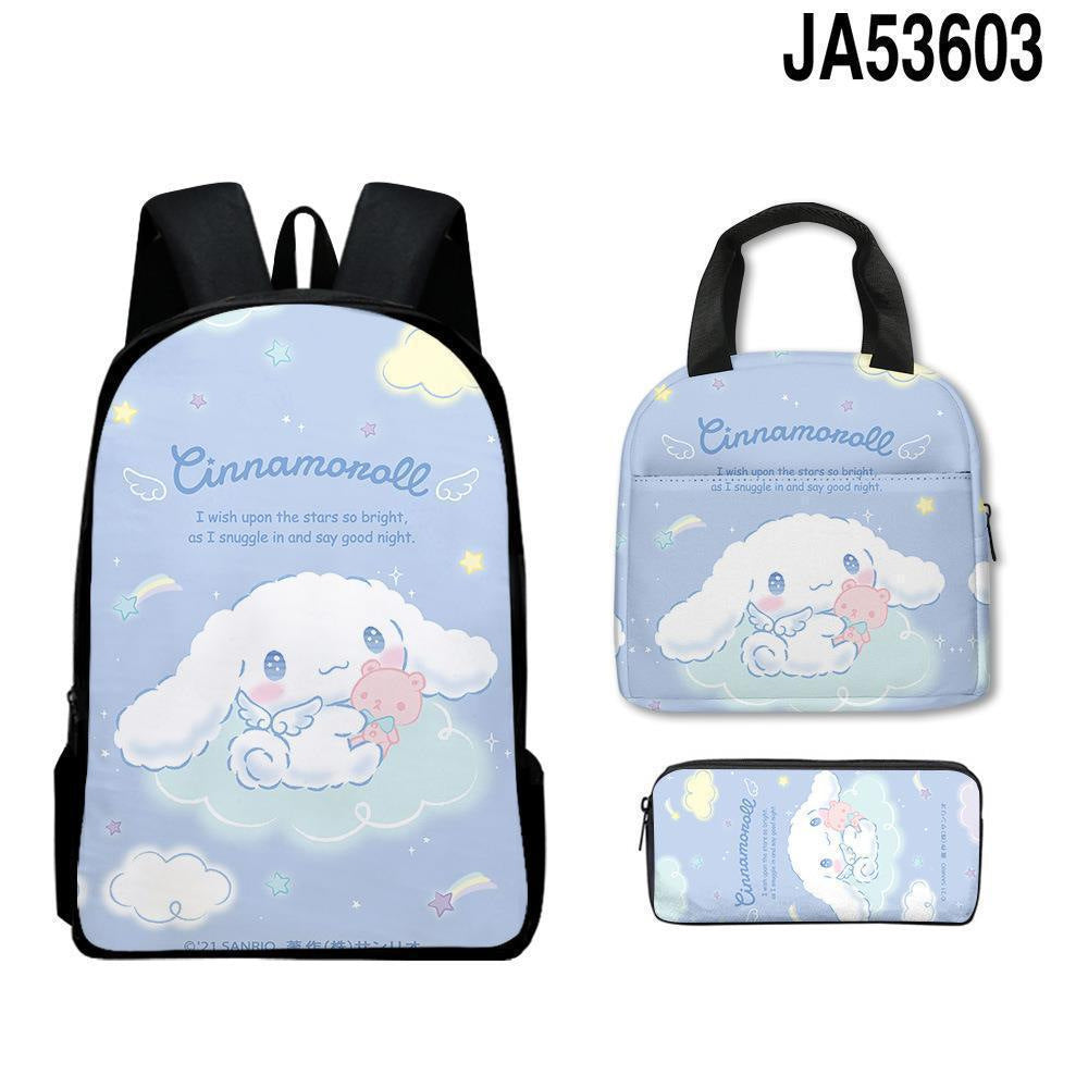 Kuromi Children's Backpack Three-Piece Set