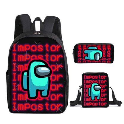 Among Us Children's Backpack Three-Piece Set