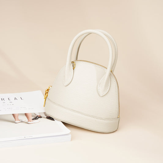 Chain Genuine Leather Mini Shell Crossbody Bag