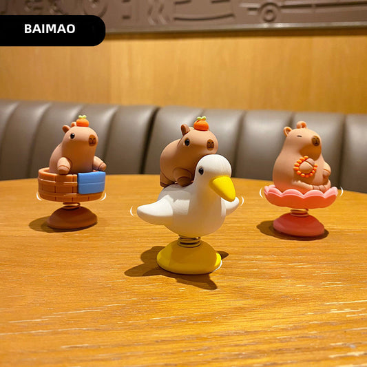 Kapibala Dolphin Swinging Music Decompression Desktop Ornament Creative Car Center Console Decoration Gift